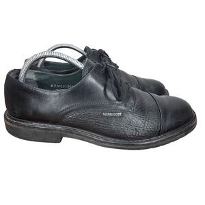 Mephisto Melchior Oxford Shoes Mens 9.5  Black Leather Cap Toe Derby‎ Comfort *